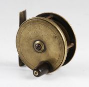 F Mains London brass reel c.1890: 2.5