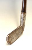 An unusual unnamed convex faced heavy blade putter - with Carruthers bore thro short hosel - c/w