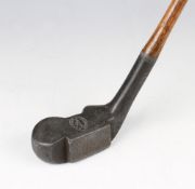 Rare Sayners Dronfield Reg No 691260 alloy rectangular forward face double lump back alloy putter