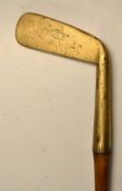 Tom Morris St Andrews good thick gunmetal blade putter c.1885 - with good bordered Tom Morris oval