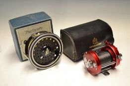 Abu and Daiwa spinning and fly reels (2) - Abu Ambassadeur 6000 level wind multiplying reel with red