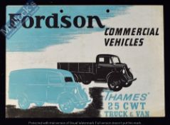 Fordson Commercial Vehicles 1938 Sales Catalogue - A three fold out sales catalogue illustrating and
