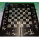 Fine Chinese Chess / Backgammon Board - Large wooden black lacquered playing board with inlaid - Image 2 of 2