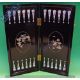 Fine Chinese Chess / Backgammon Board - Large wooden black lacquered playing board with inlaid - Image 1 of 2