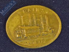 Stoke On Trent - The Earliest British Tramway Brass Ticket Issued 1862 - Obverse Horse drawn Tram