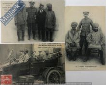 India & Punjab – Sikh, French & Hindu Officer in France Three vintage WWI postcards showing the same