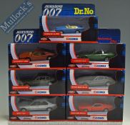 2002 Corgi James Bond 007 Diecast Models to include Jaguar XKR, Aston Martin V8, Mustang Mach I,
