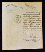 Cuba - c1890 Death Certificate of a black (