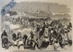 India & Punjab – Procession of Sikh Chiefs and Others at Lahore Feb 11 1860 original engraving –