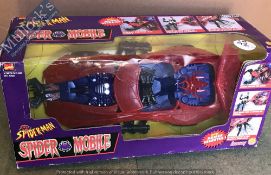 Lansay France - Spiderman ‘Spider Mobile’ Toy - Marvel Comics 1997 large boxed toy in very good