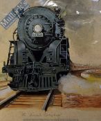 Railway – ‘The Twentieth Century Limited’ Watercolour Painting signed by ‘G Shears’, measures