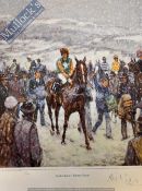 Klaus Philipp “Cheltenham’s Winter Scene” Print signed limited edition 200/750 54 x 45cm