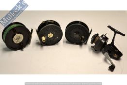 Fishing Reels - Allcock “The Marvel” 3.5” reel with white ivorine handle, 2 screw drum release