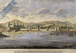 Caernarvonshire – ‘A West Prospect of Conway Castle in Caernarvonshire’ Colour Print by J Boydell
