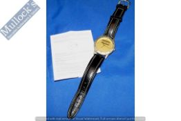 Fishing Accessories - Shakespeare gilt finish wrist watch - 33mm casing, gold face with