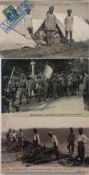 India & Punjab – Sikh Troops On Digging Trenches at Western Front Three vintage WWI postcards