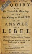 Company Of Scotland Trading To Africa And The Indies (The Darien Company) - “An Enquiry Into The