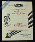Dunelt Motor Cycles 1927 Sales Catalogue - A fine 8 page Sales Catalogue, illustrating and detailing