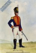 E Myatt - “Officer Royal Artillery 1815 original watercolour mounted