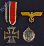 WWII – German Iron Cross Medal with 1813-1939 inscribed, in black with red, black and white