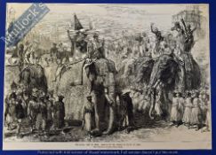 India & Punjab – The Royal Visit to India: Arrival of the Prince of Wales at Agra original engraving