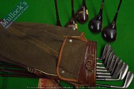 Set of 8x Bobby Locke Gradidge Modern Classic Golf Clubs - Irons together with 5x R Simpson woods