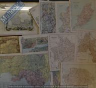Selection of Maps Mostly have been removed from an atlas together with 2 framed examples covering