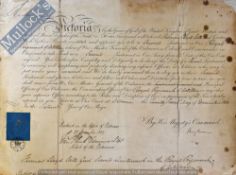 Historic Royal Artillery Commission Signed By Lord Raglan & Queen Victoria.” Dated 1852 - Appointing