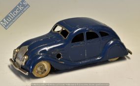 Triang Minic Clockwork ‘Sunbeam’ Toy Car made in England in blue, without box, in good condition