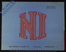 New Imperial Motor Cycles 1938 Sales Catalogue - A Large fold out sales catalogue illustrating their