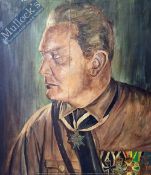 German Memorabilia - Original Painting of Hermann Göring by artist ‘Franck’ together with another