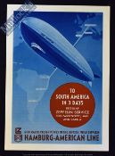 Graf Zeppelin Publicity Brochure To South America 1936 - Illustration of the Graf Zeppelin Airship