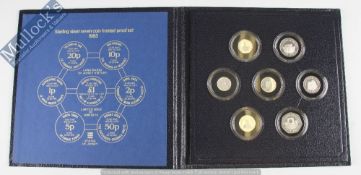 1983 State of Jersey frosted proof set: To include 20p La Corbiere Lighthouse, 10p The Dolmen at