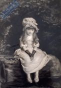 John Everitt Millais Signed Original Mezzotint “Cherry Pie” signed in pencil by J E Millais and S