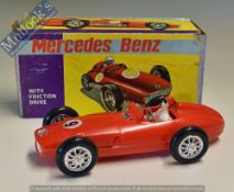Mercedes Benz Friction Drive Toy with No. 5004 made in Hong Kong the boxed marked ‘W Toys’, in red