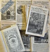 The Penny Magazine - with woodblock illustrations, approx. 60 weekly issues between 1832 and 1833