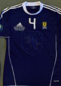 2011 Christophe Berra Signed Scotland International Football Shirt a match issue shirt with ‘UEFA