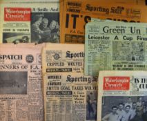 Wolverhampton Wanderers 1949 FA Cup Final victory at Wembley recorded in newspapers of the day to