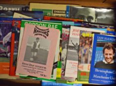 Collection of Manchester Utd testimonial football programmes all away issues to include 1973