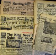 Collection of 1940’s newspapers to include 24 April 1948 FA Cup Final Manchester Utd v Blackpool ‘