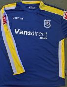 2008-09 Mark Kennedy Cardiff City Football Shirt a match issue long sleeve shirt with No.21