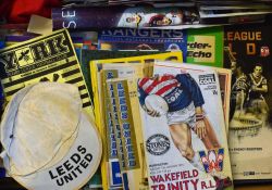 Mixed Selection of Football Ephemera includes programmes, with some Rugby included, worth inspecting