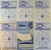 Selection of West Bromwich Albion reserve football programmes v Liverpool 1966/67, Manchester Utd