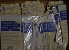 Collection of Shrewsbury Town home football programmes 1960’s content from 1960/61 onwards with a