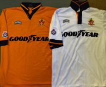 1990s Wolverhampton Wanderers Home and Away Football Shirts to include 1995/96 Home ‘Nutmeg’ short