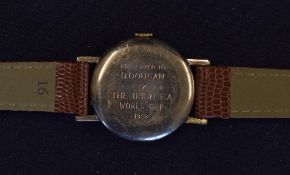 Derek Dougan Wolverhampton Wanderers & Northern Ireland 1958 World Cup 9ct Rolex Tudor Watch -