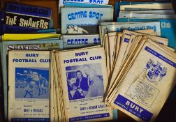 Selection of Bury football programmes from 1960’s onwards mainly homes, some interesting fixtures