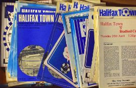 Halifax Town home football programme selection from 1960’s onwards with interesting fixtures,