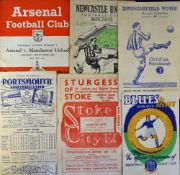 1950/1951 Manchester Utd football programme aways at Huddersfield Town, Stoke City, Birmingham