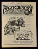 1943/1944 War League West Bromwich Albion v Walsall football programme 8 April 1944 Midland Cup